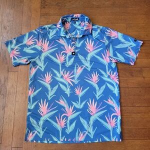 Bad Birdie Men's M Golf Polo Shirt Bird of Paradise Firestone Country Club